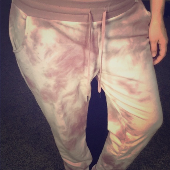 Pink bleached or Tie Dye Joggers - Picture 1 of 1
